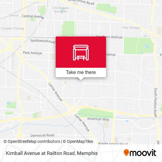Kimball Avenue at Railton Road map