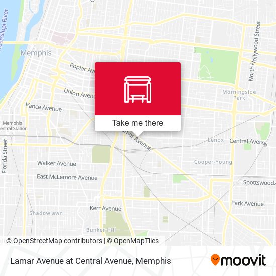 Lamar Avenue at Central Avenue map