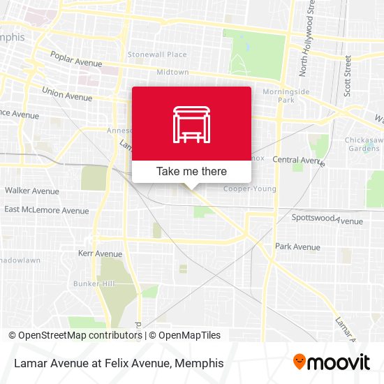 Lamar Avenue at Felix Avenue map