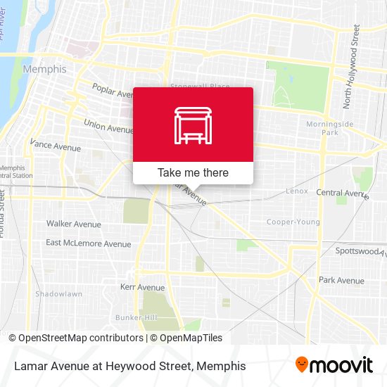 Lamar Avenue at Heywood Street map