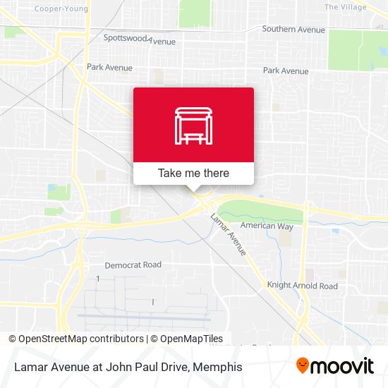 Lamar Avenue at John Paul Drive map