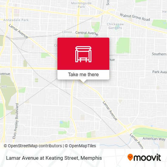 Lamar Avenue at Keating Street map