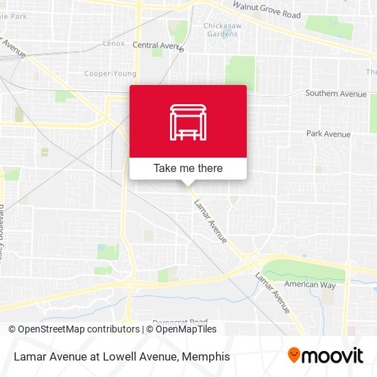 Lamar Avenue at Lowell Avenue map