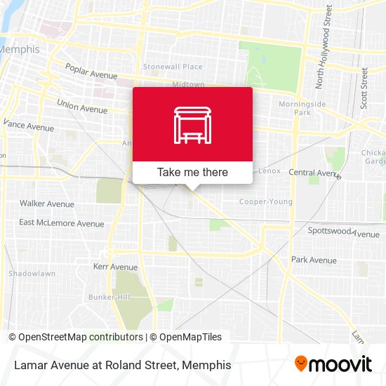 Lamar Avenue at Roland Street map