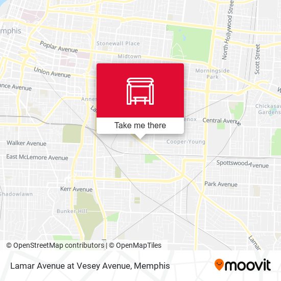 Lamar Avenue at Vesey Avenue map