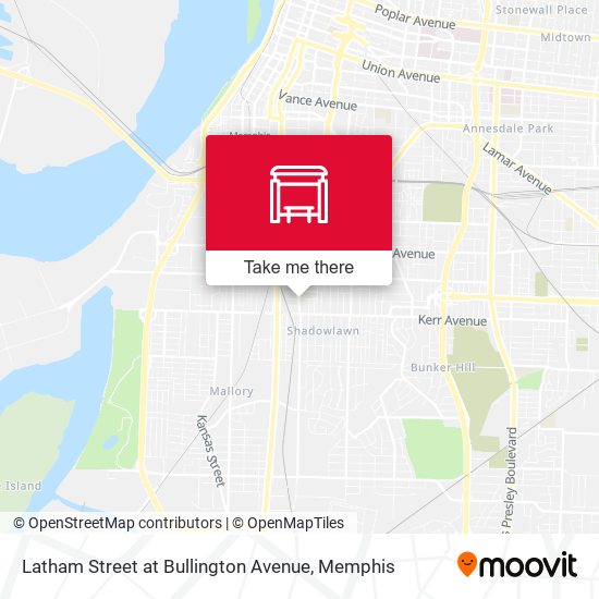 Latham Street at Bullington Avenue map