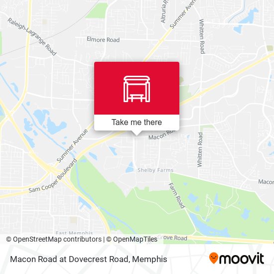 Macon Road at Dovecrest Road map