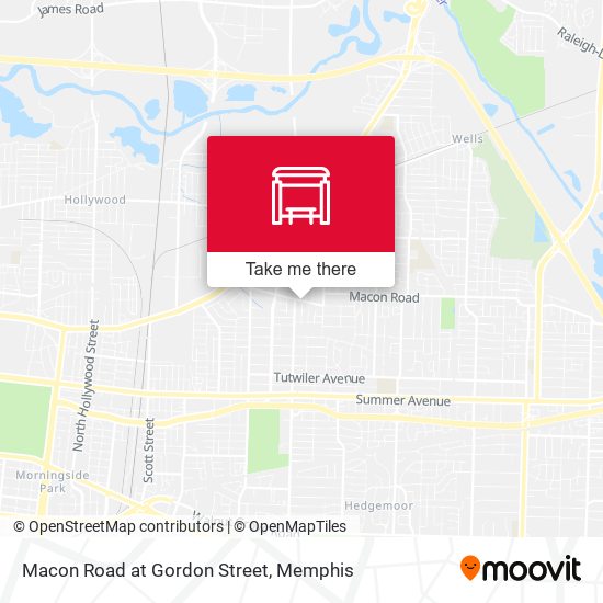 Macon Road at Gordon Street map