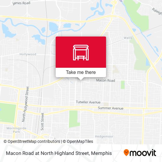 Macon Road at North Highland Street map