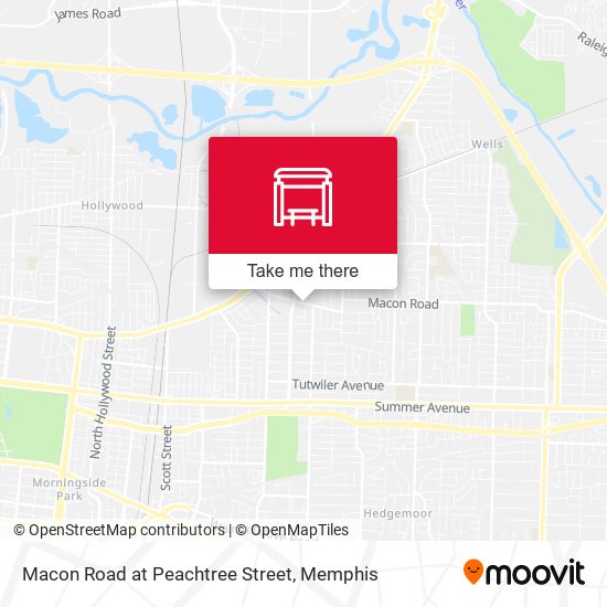 Macon Road at Peachtree Street map