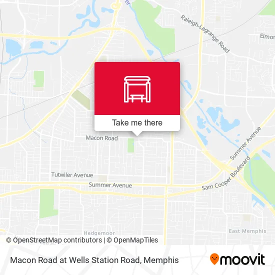 Macon Road at Wells Station Road map