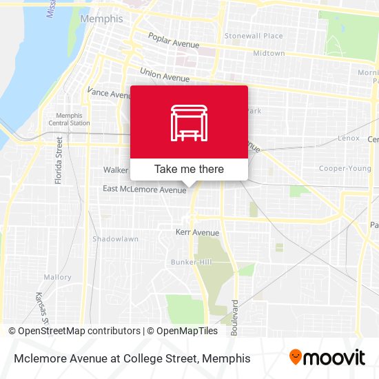 Mclemore Avenue at College Street map