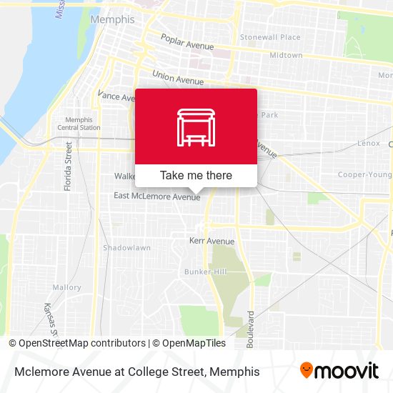 Mclemore Avenue at College Street map