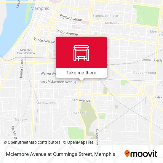 Mclemore Avenue at Cummings Street map