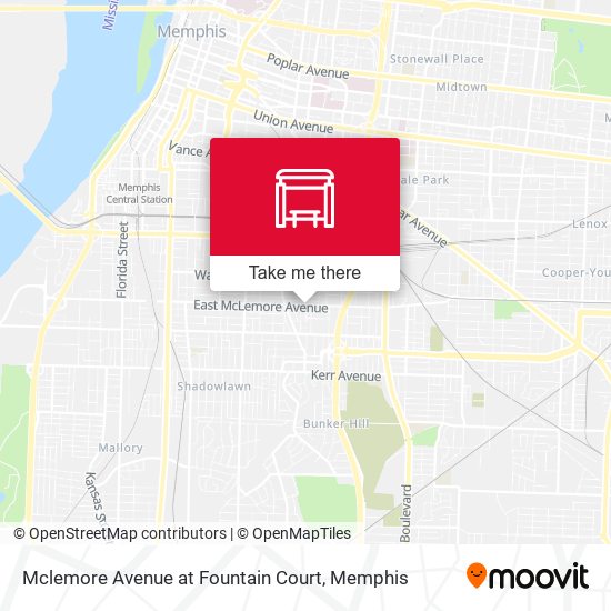 Mclemore Avenue at Fountain Court map