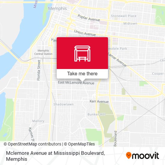 Mclemore Avenue at Mississippi Boulevard map