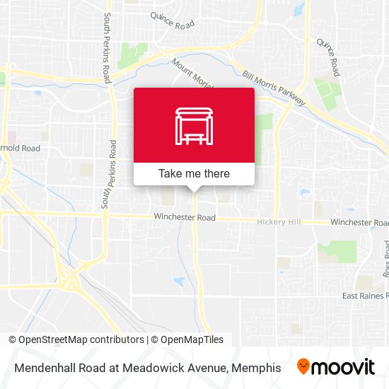 Mendenhall Road at Meadowick Avenue map