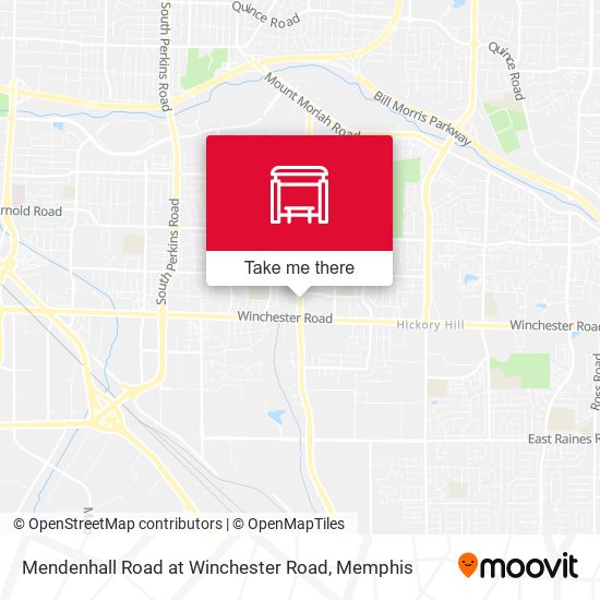 Mendenhall Road at Winchester Road map