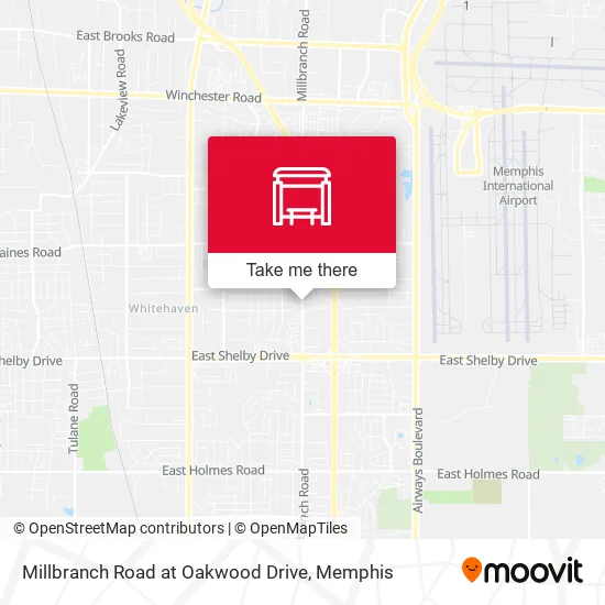 Mapa de Millbranch Road at Oakwood Drive