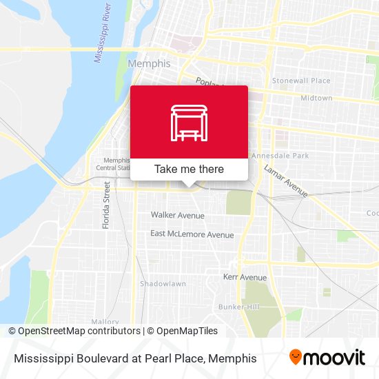 Mississippi Boulevard at Pearl Place map
