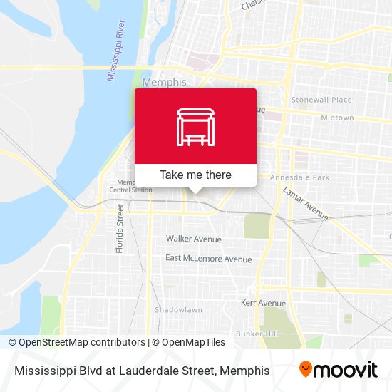 Mapa de Mississippi Blvd at Lauderdale Street