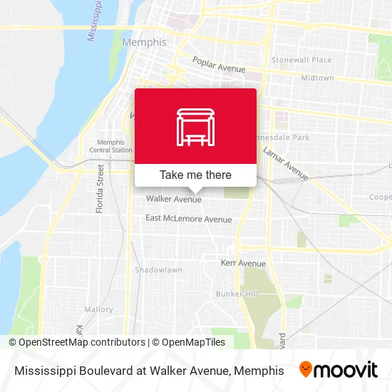 Mississippi Boulevard at Walker Avenue map