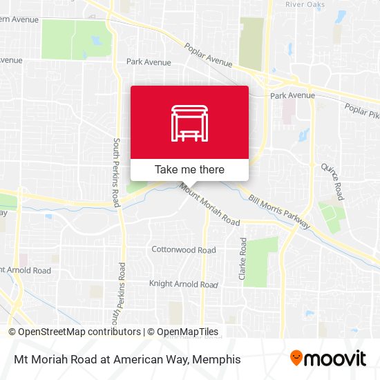 Mt Moriah Road at American Way map