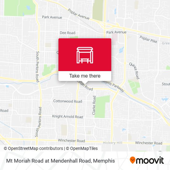 Mt Moriah Road at Mendenhall Road map