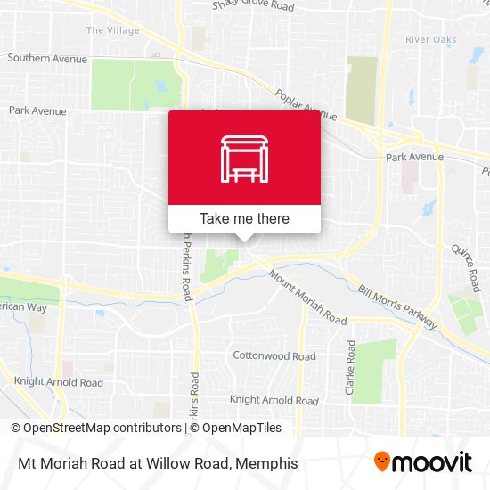 Mt Moriah Road at Willow Road map