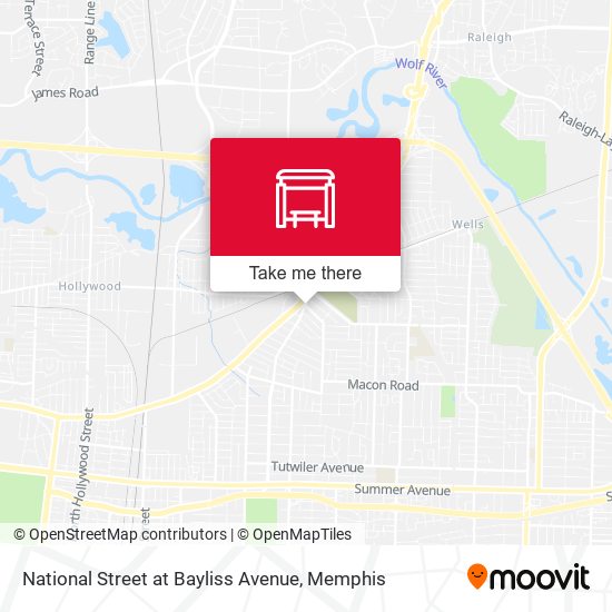 National Street at Bayliss Avenue map