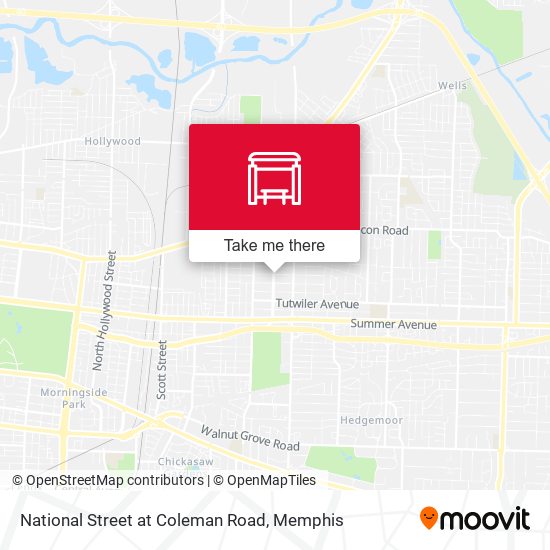 National Street at Coleman Road map