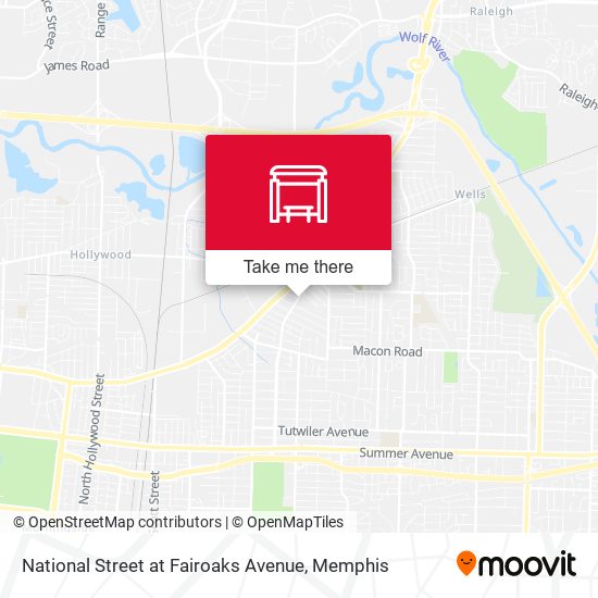 National Street at Fairoaks Avenue map
