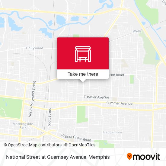 National Street at Guernsey Avenue map