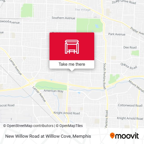 New Willow Road at Willlow Cove map