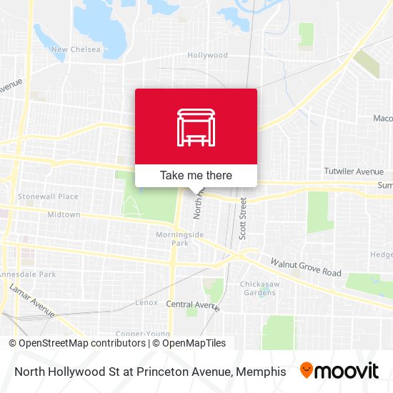 North Hollywood St at Princeton Avenue map