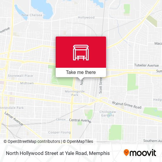 North Hollywood Street at Yale Road map