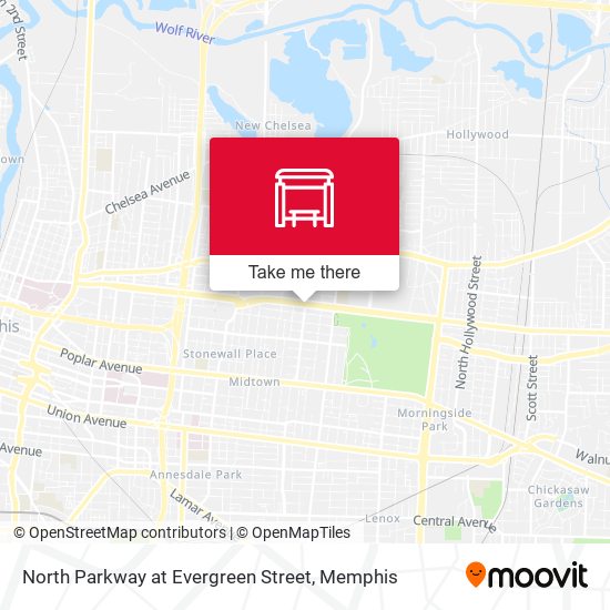 Mapa de North Parkway at Evergreen Street