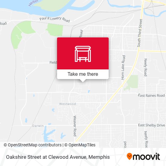 Mapa de Oakshire Street at Clewood Avenue