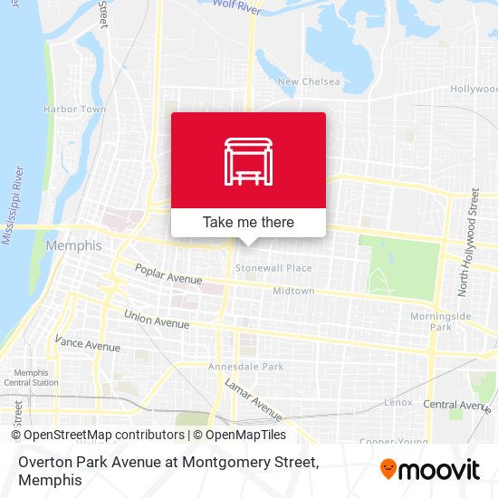 Mapa de Overton Park Avenue at Montgomery Street