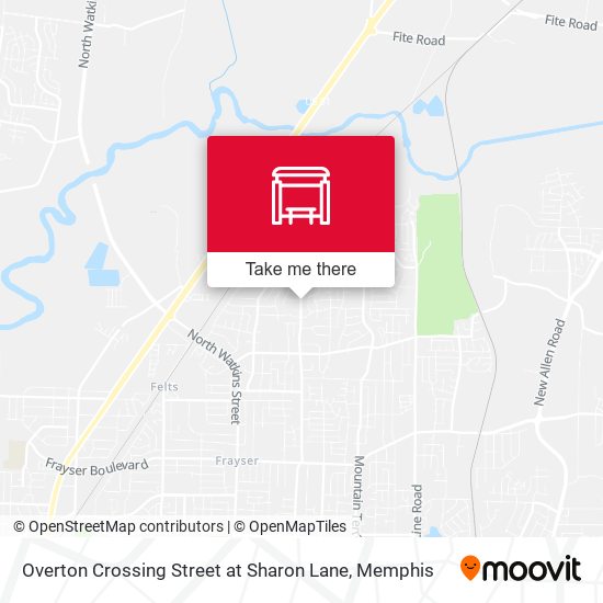 Overton Crossing Street at Sharon Lane map