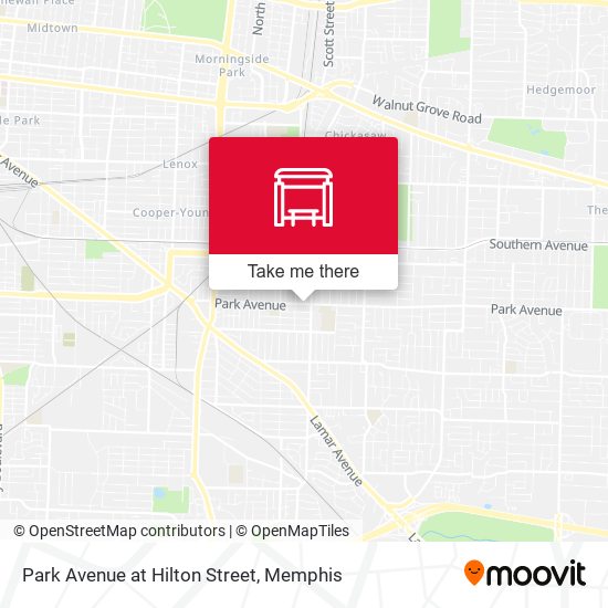 Park Avenue at Hilton Street map