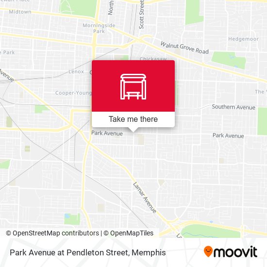 Park Avenue at Pendleton Street map