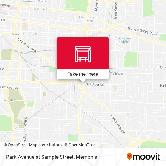 Park Avenue at Sample Street map