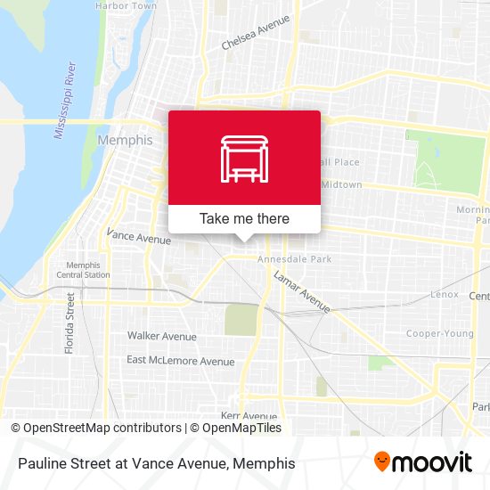 Pauline Street at Vance Avenue map