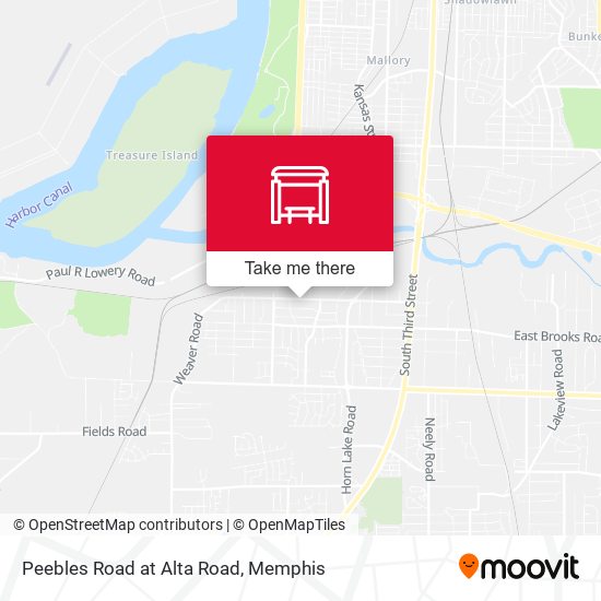 Peebles Road at Alta Road map