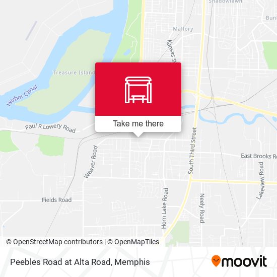 Peebles Road at Alta Road map
