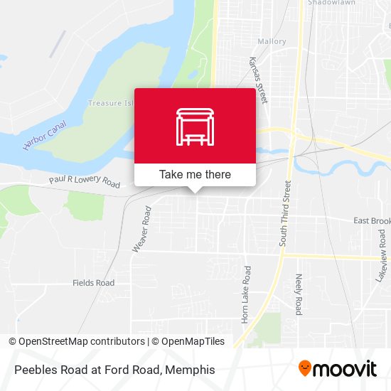 Peebles Road at Ford Road map
