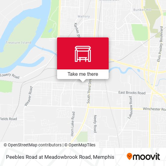 Peebles Road at Meadowbrook Road map