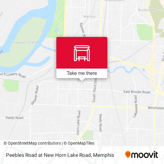 Peebles Road at New Horn Lake Road map