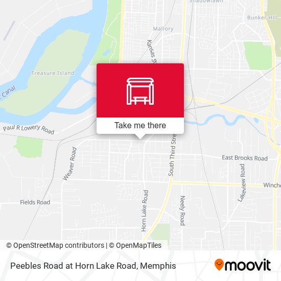 Mapa de Peebles Road at Horn Lake Road